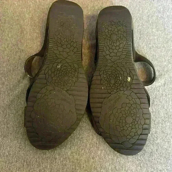 Dansko Susie Platform 2” Wedge Black Adjustable Leather Wedge Women 10 or 41 EU - Picture 10 of 14